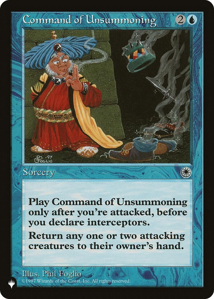 Image for Command of Unsummoning [The List Reprints] - Magic: The Gathering
