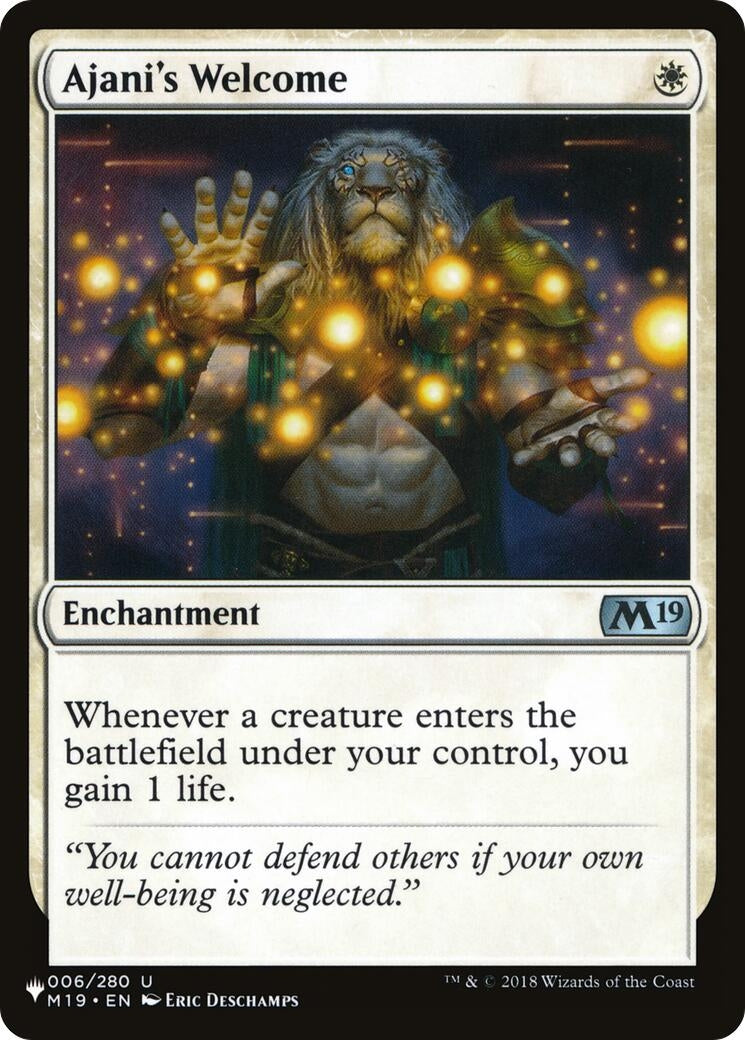 Image for Ajani's Welcome (006/280) [The List Reprints] - Magic: The Gathering