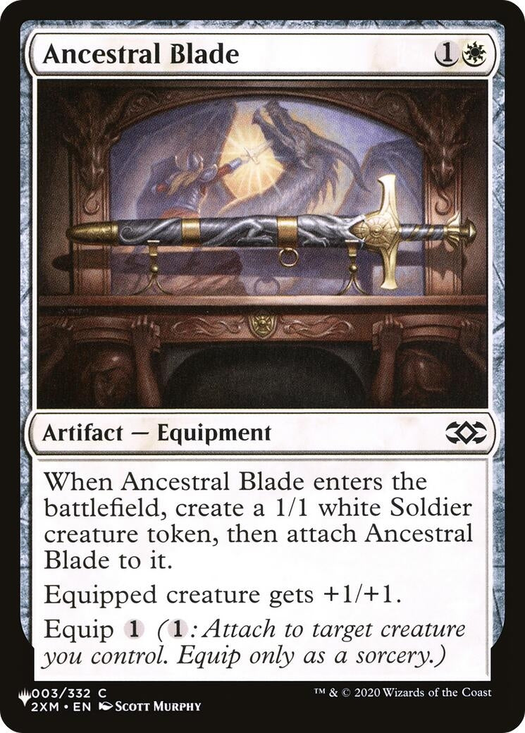 Image for Ancestral Blade (003/332) [The List Reprints] - Magic: The Gathering
