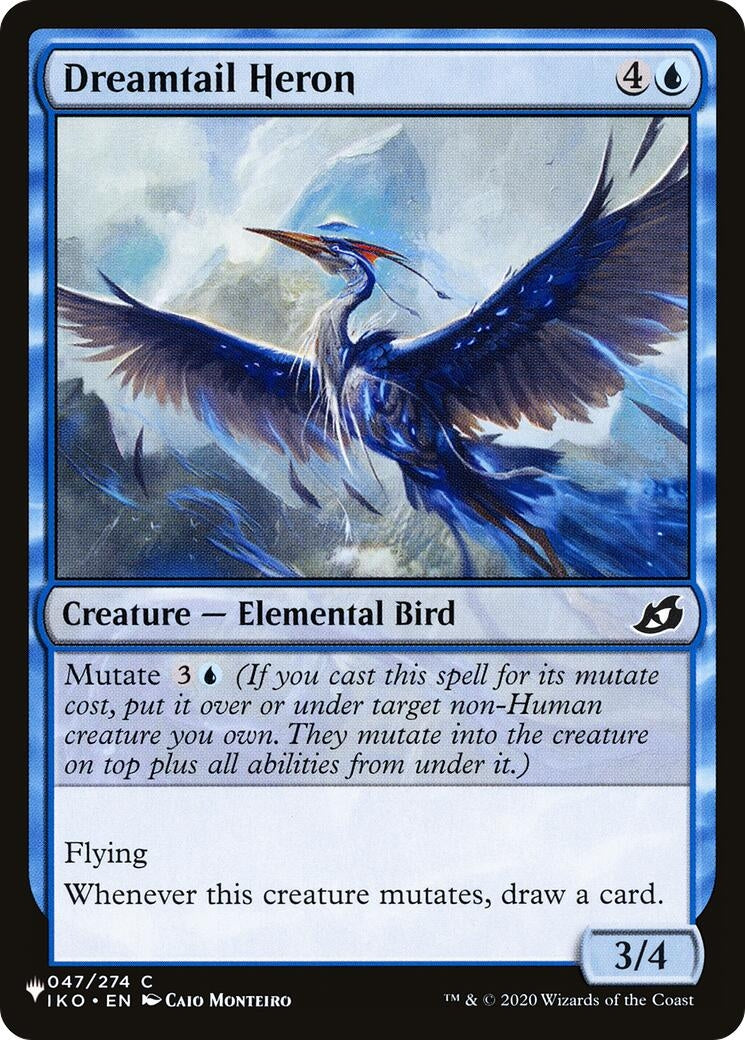 Image for Dreamtail Heron (047/274) [The List Reprints] - Magic: The Gathering