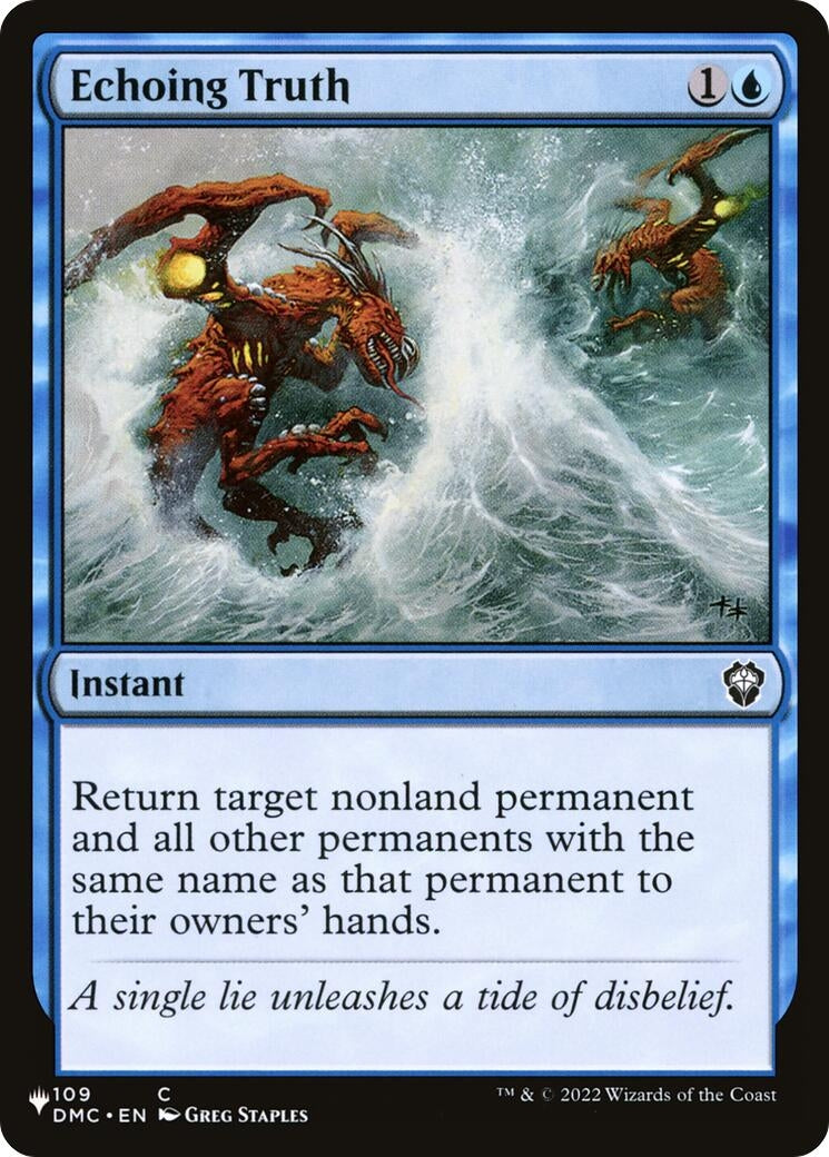 Image for Echoing Truth (109/048) [The List Reprints] - Magic: The Gathering
