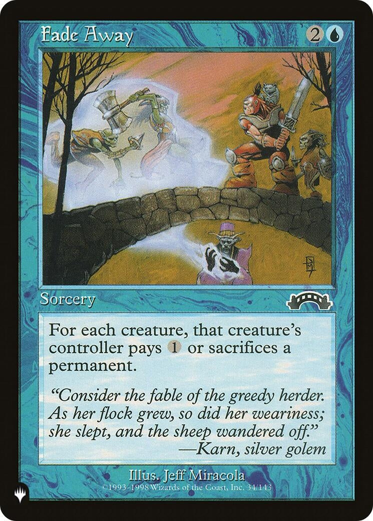 Image for Fade Away (34/143) [The List Reprints] - Magic: The Gathering