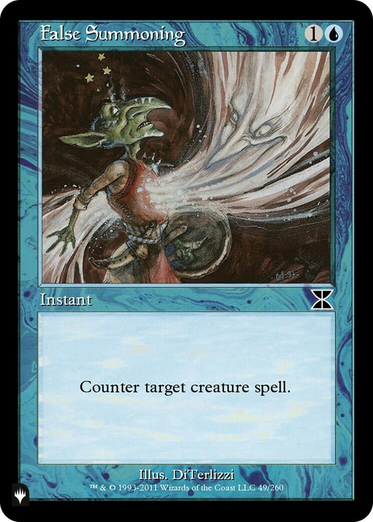 Image for False Summoning (49/260) [The List Reprints] - Magic: The Gathering