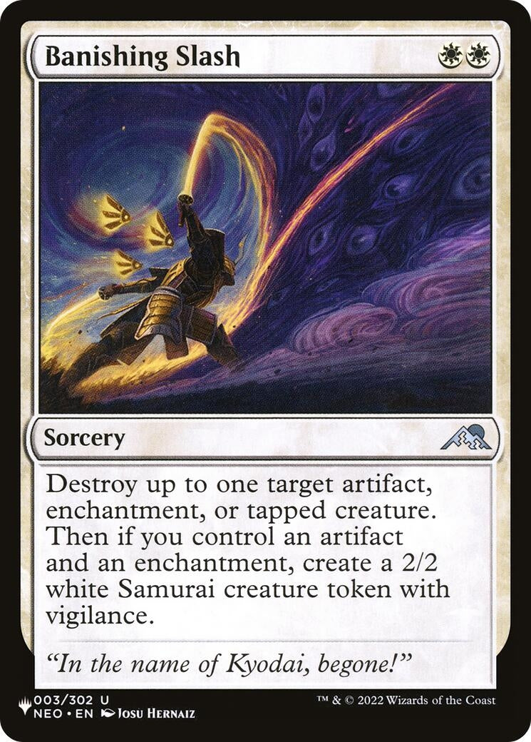 Image for Banishing Slash (003/302) [The List Reprints] - Magic: The Gathering
