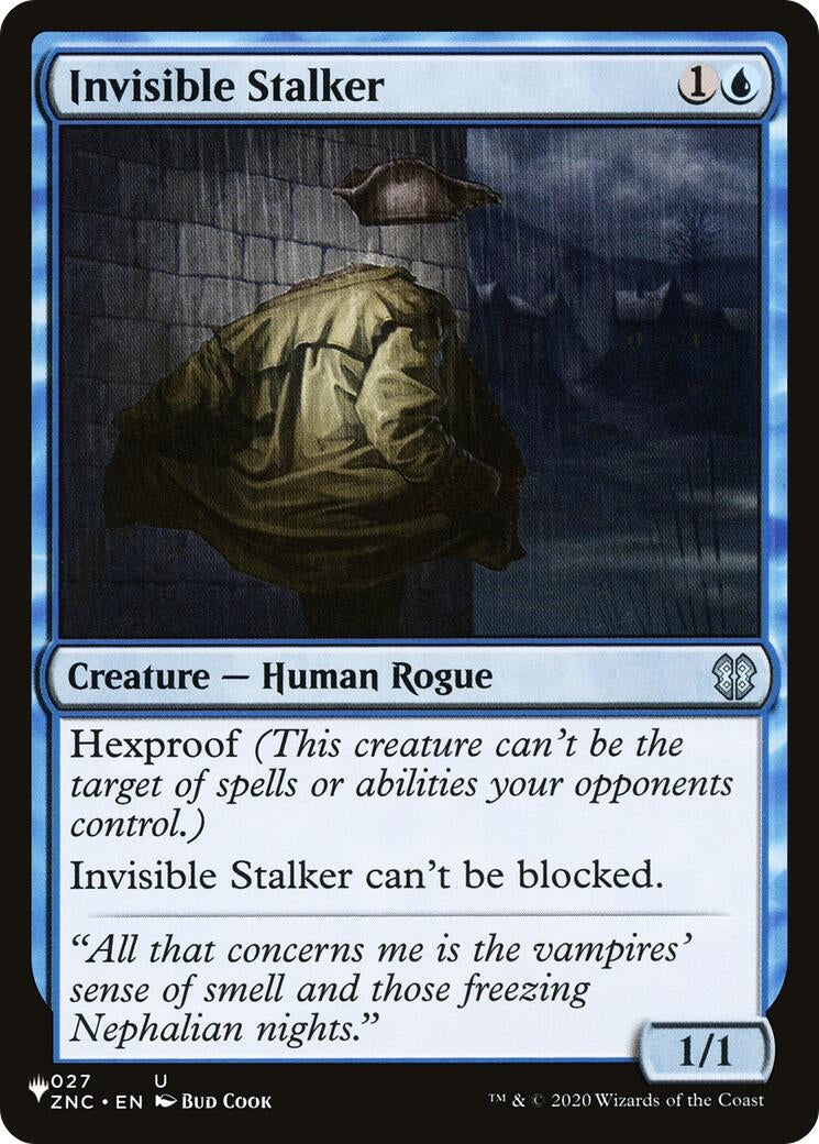 Image for Invisible Stalker (ZNC) (027) [The List Reprints] - Magic: The Gathering