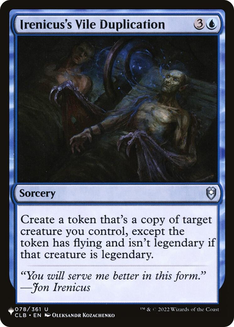 Image for Irenicus's Vile Duplication (078/361) [The List Reprints] - Magic: The Gathering