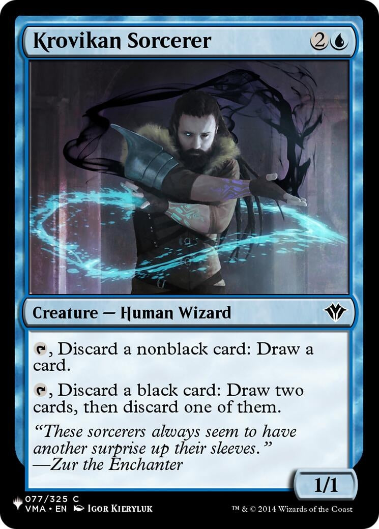 Image for Krovikan Sorcerer (077/325) [The List Reprints] - Magic: The Gathering