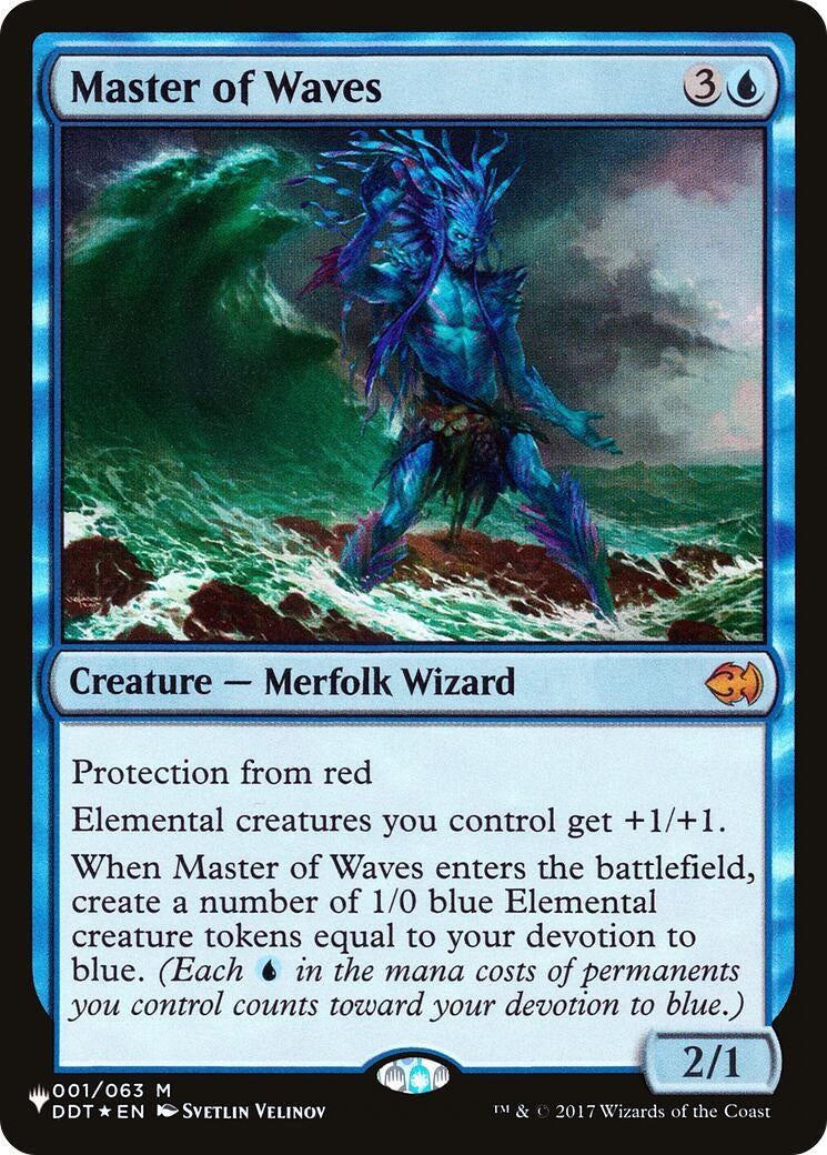 Image for Master of Waves (001/063) [The List Reprints] - Magic: The Gathering