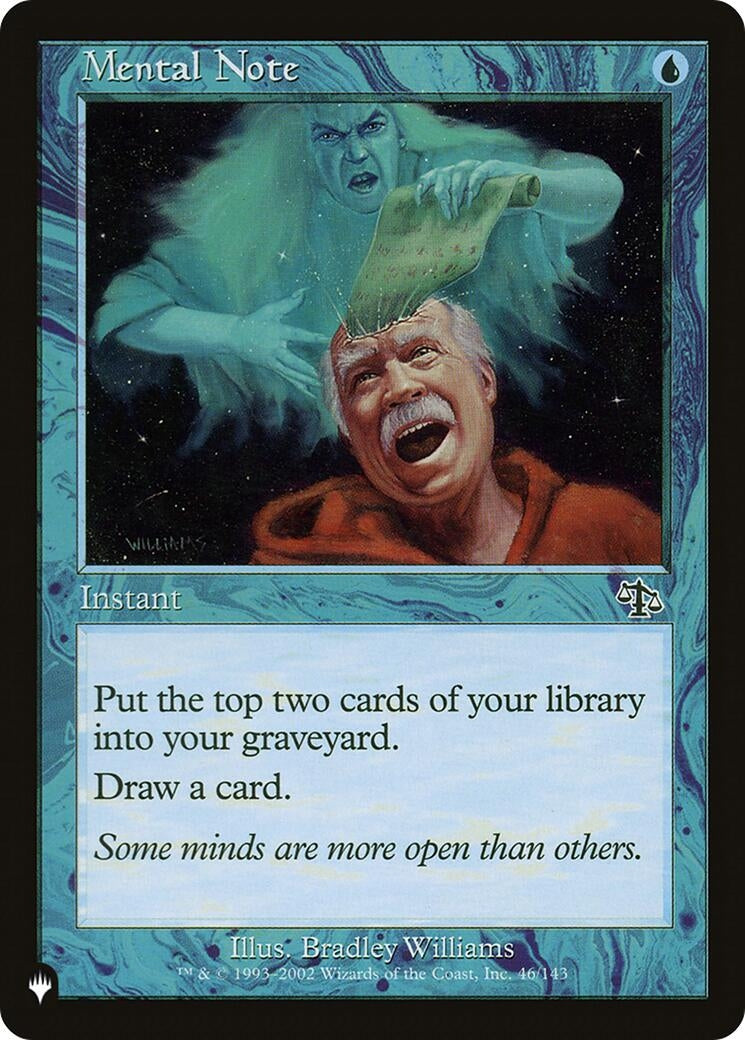 Image for Mental Note (46/143) [The List Reprints] - Magic: The Gathering
