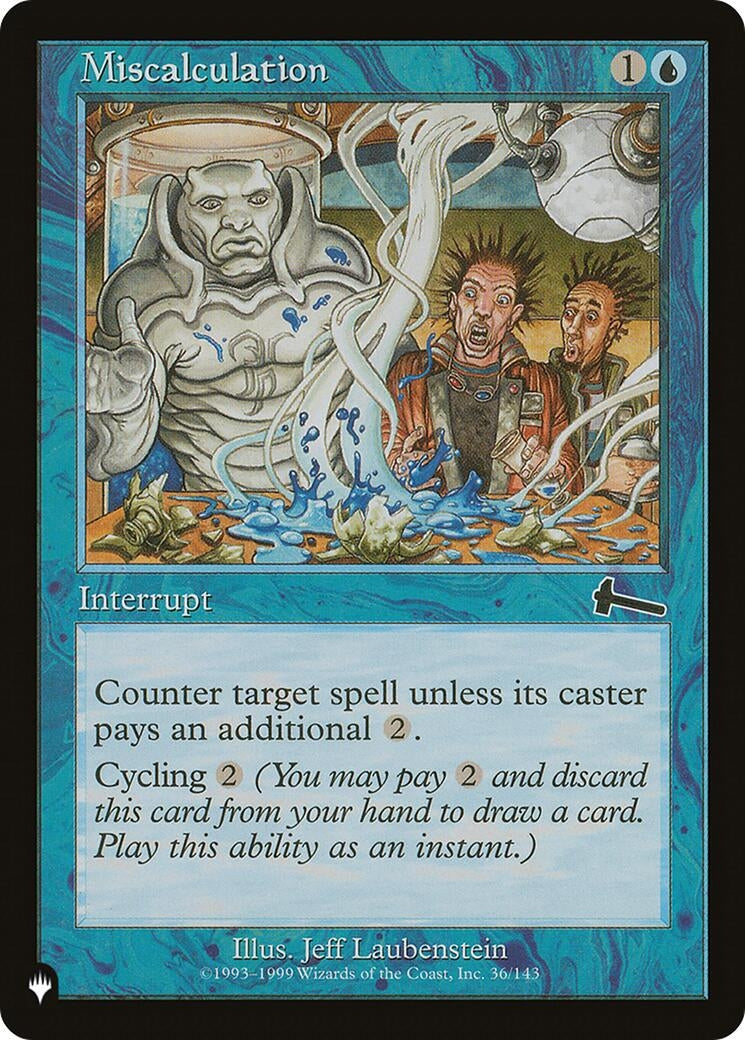 Image for Miscalculation (36/143) [The List Reprints] - Magic: The Gathering