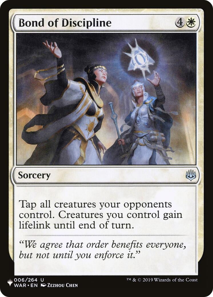 Image for Bond of Discipline (006/264) [The List Reprints] - Magic: The Gathering