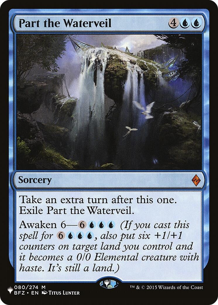 Image for Part the Waterveil (080/274) [The List Reprints] - Magic: The Gathering