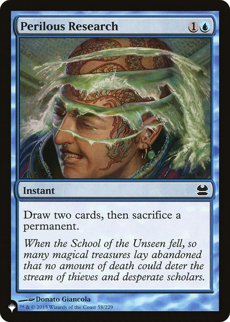 Image for Perilous Research (58/229) [The List Reprints] - Magic: The Gathering