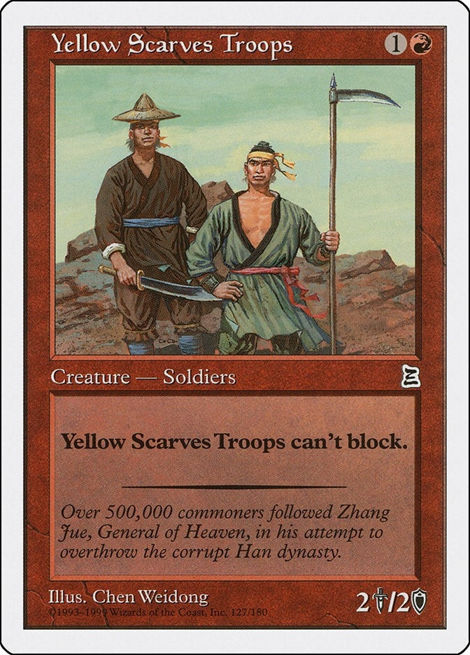 Image for Yellow Scarves Troops (127) [Portal Three Kingdoms] - Magic: The Gathering