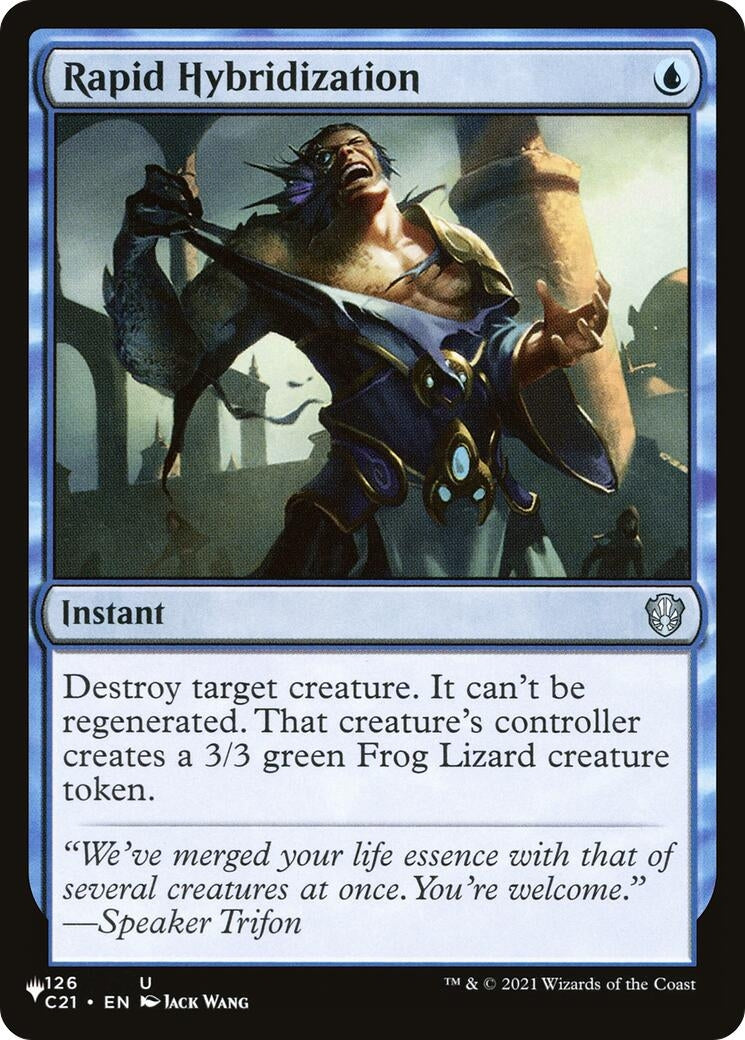 Image for Rapid Hybridization (126/081) [The List Reprints] - Magic: The Gathering