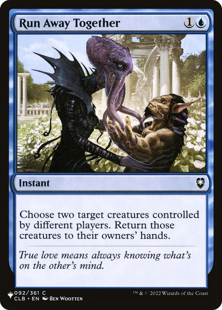 Image for Run Away Together (092/361) [The List Reprints] - Magic: The Gathering