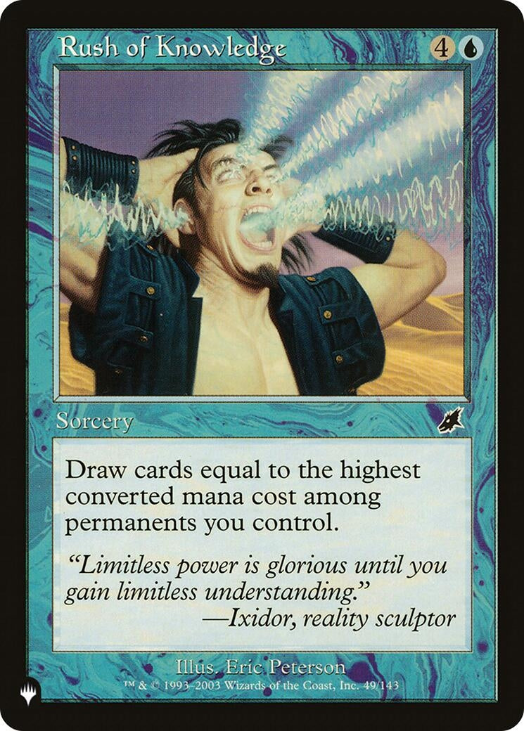 Image for Rush of Knowledge (49/143) [The List Reprints] - Magic: The Gathering