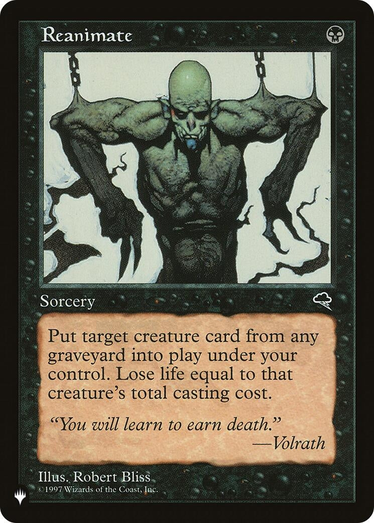 Image for Reanimate [The List Reprints] - Magic: The Gathering