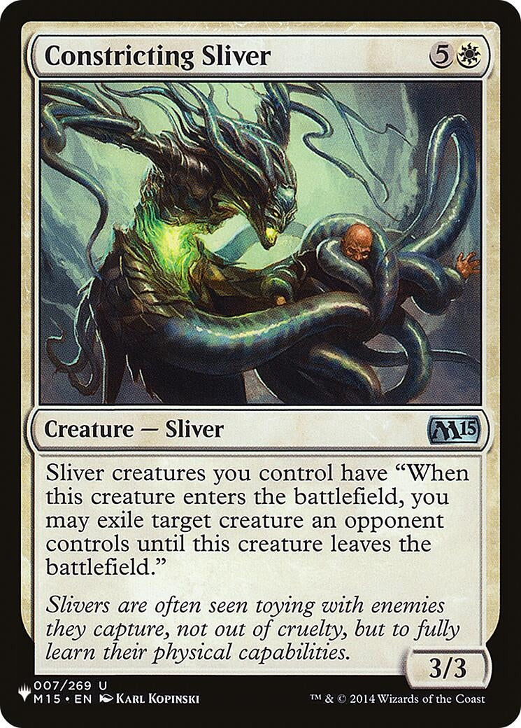 Image for Constricting Sliver (007/269) [The List Reprints] - Magic: The Gathering