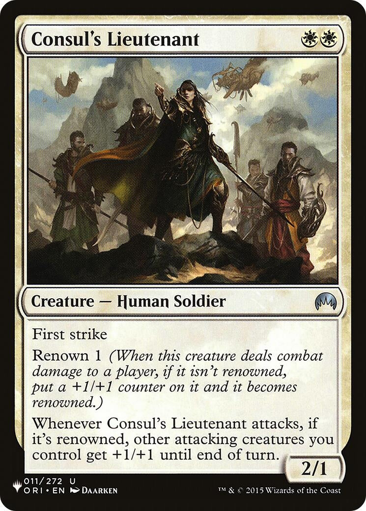 Image for Consul's Lieutenant (011/272) [The List Reprints] - Magic: The Gathering