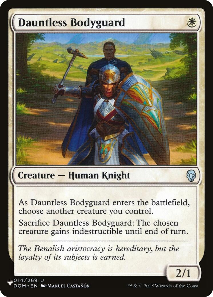 Image for Dauntless Bodyguard (014/269) [The List Reprints] - Magic: The Gathering