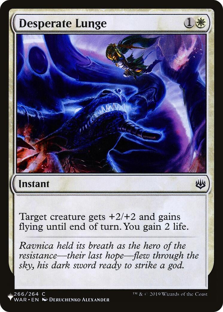 Image for Desperate Lunge (266/264) [The List Reprints] - Magic: The Gathering