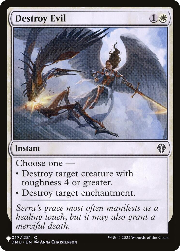 Image for Destroy Evil (017/281) [The List Reprints] - Magic: The Gathering