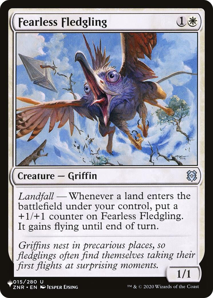 Image for Fearless Fledgling (015/280) [The List Reprints] - Magic: The Gathering