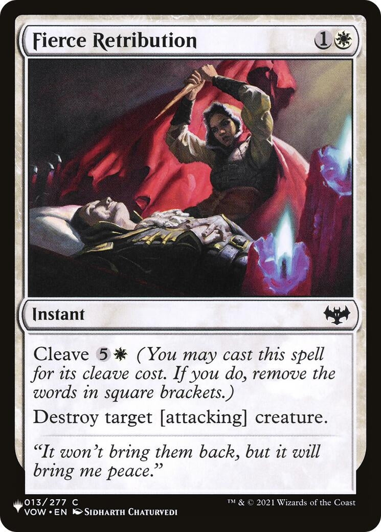 Image for Fierce Retribution (013/277) [The List Reprints] - Magic: The Gathering