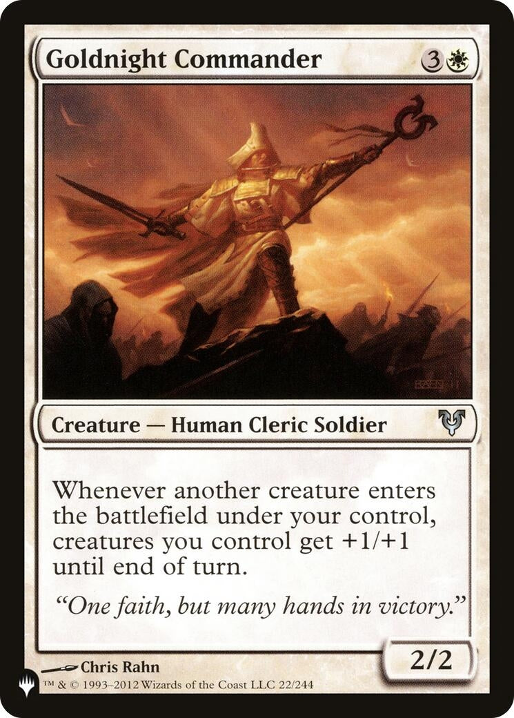 Image for Goldnight Commander (22/244) [The List Reprints] - Magic: The Gathering