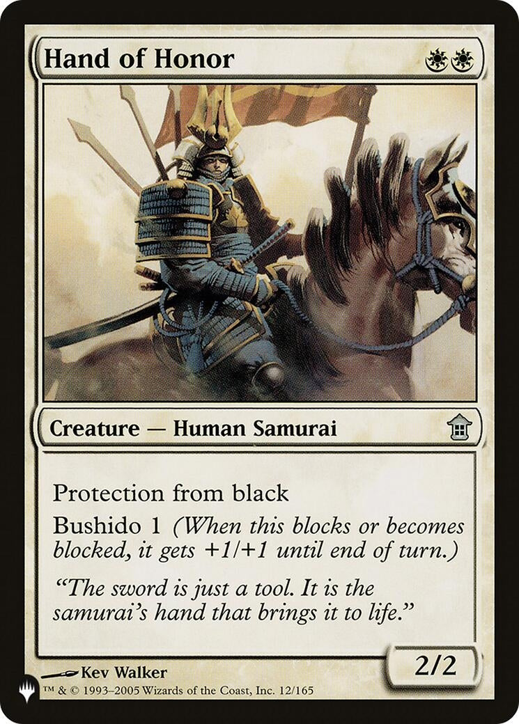 Image for Hand of Honor (12/165) [The List Reprints] - Magic: The Gathering
