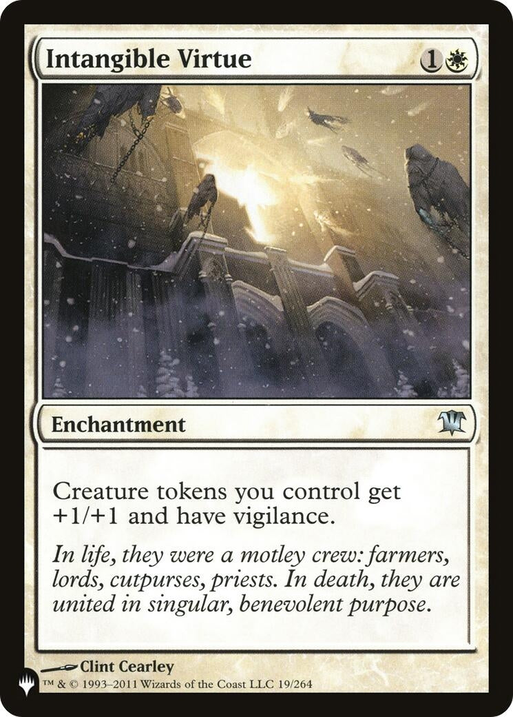 Image for Intangible Virtue (19/264) [The List Reprints] - Magic: The Gathering