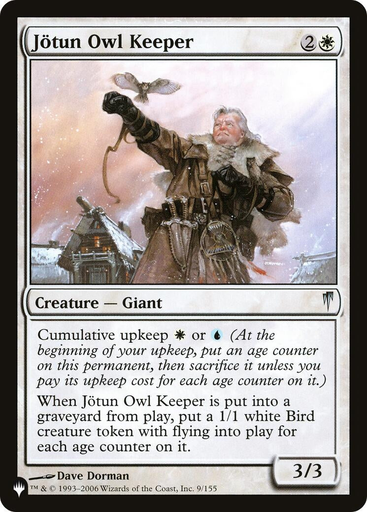 Image for Jotun Owl Keeper (9/155) [The List Reprints] - Magic: The Gathering