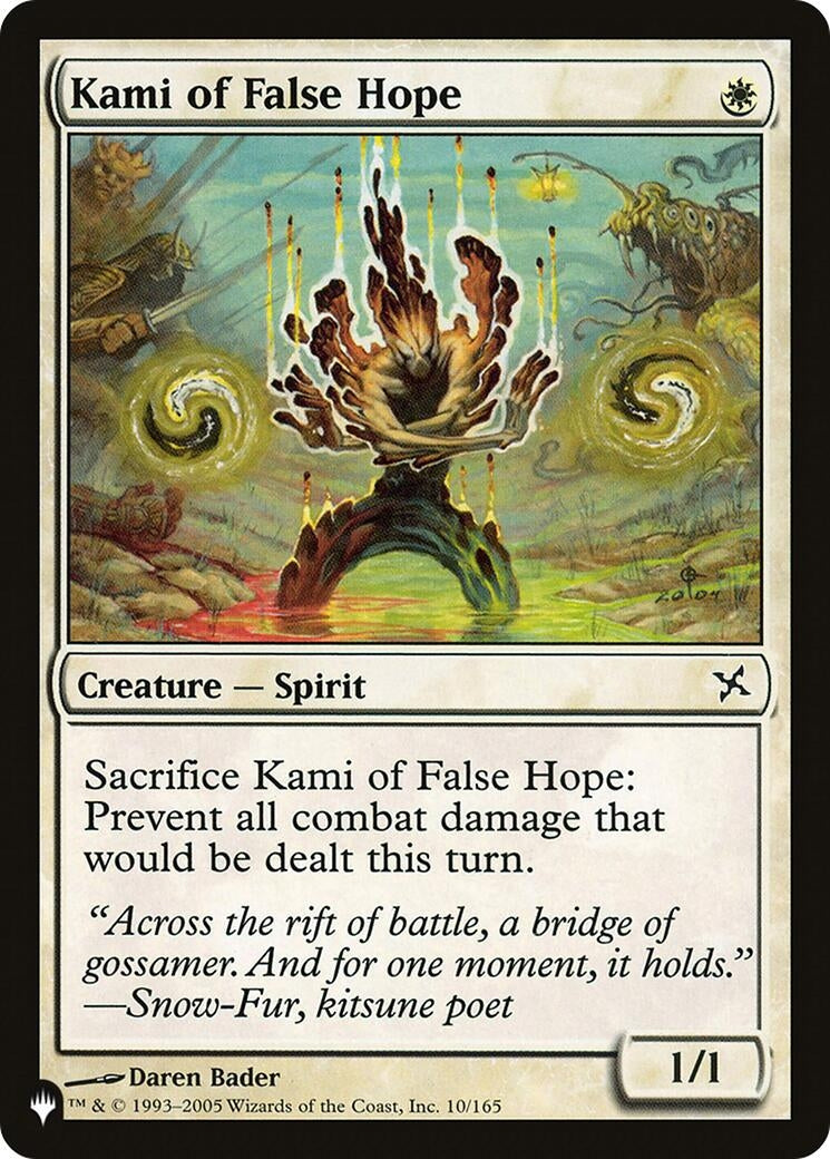Image for Kami of False Hope (10/165) [The List Reprints] - Magic: The Gathering
