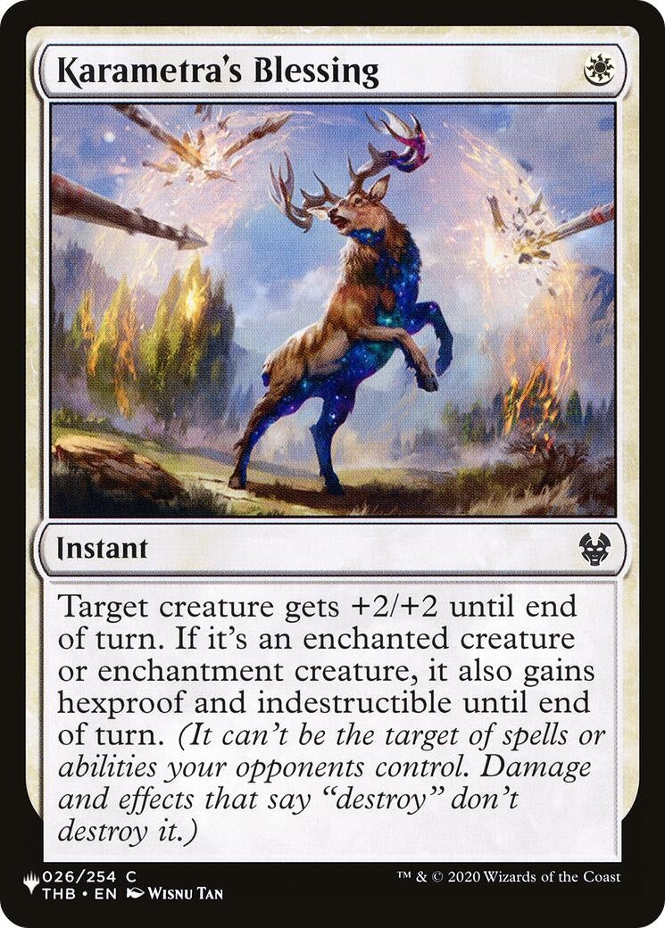 Image for Karametra's Blessing (026/254) [The List Reprints] - Magic: The Gathering