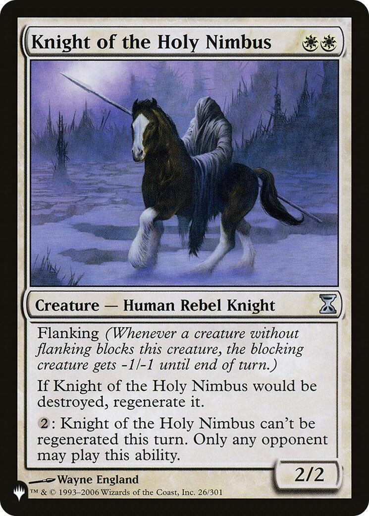 Image for Knight of the Holy Nimbus (26/301) [The List Reprints] - Magic: The Gathering