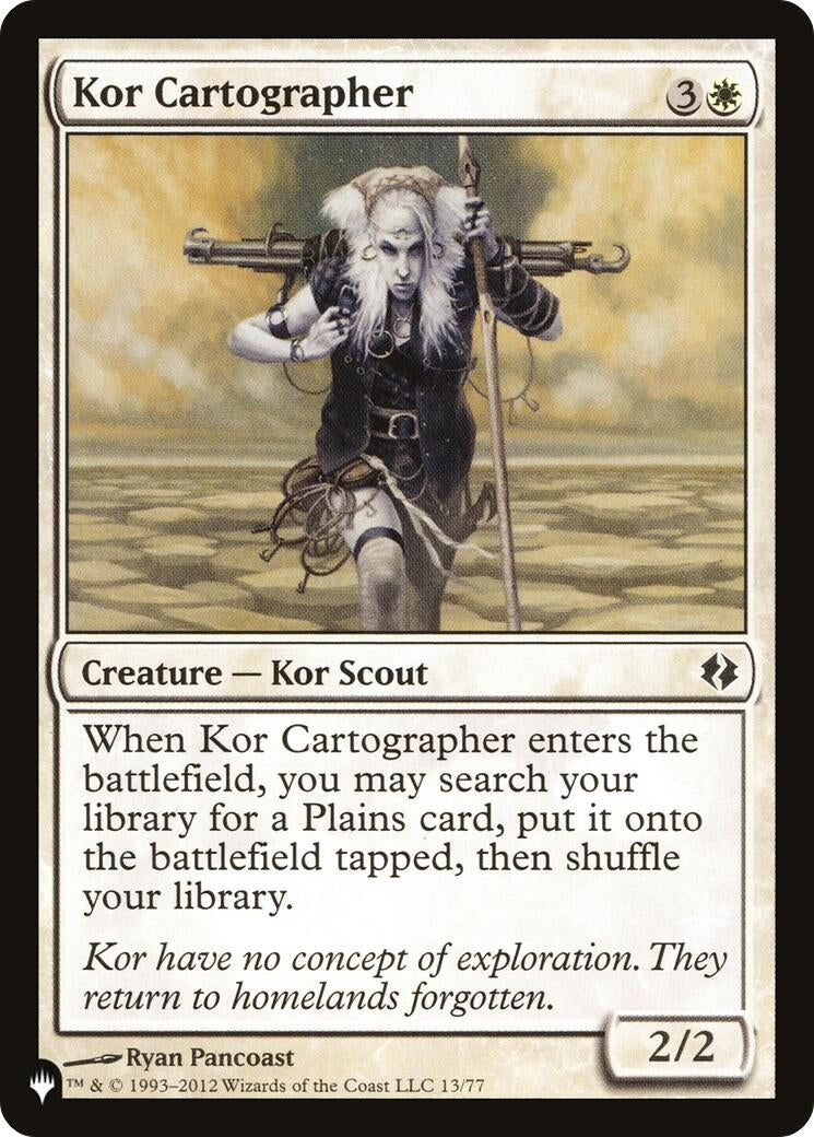 Image for Kor Cartographer (13/77) [The List Reprints] - Magic: The Gathering