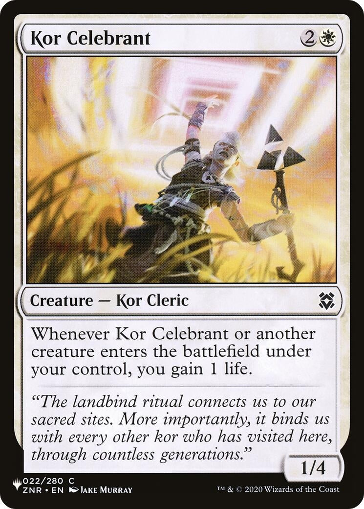 Image for Kor Celebrant (022/280) [The List Reprints] - Magic: The Gathering
