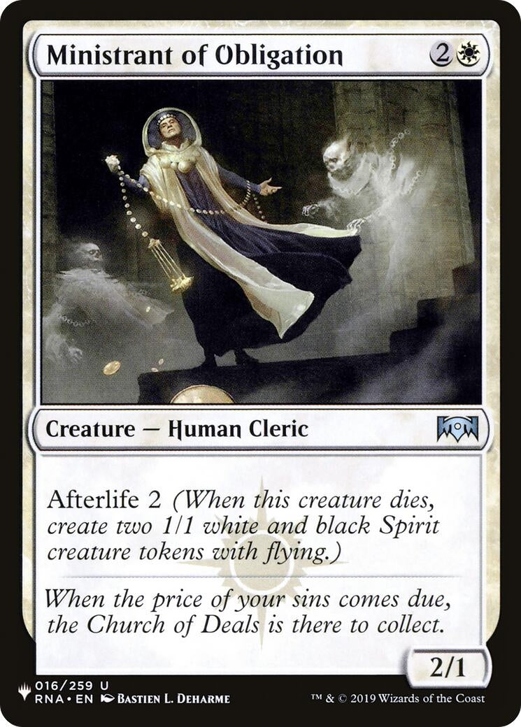 Image for Ministrant of Obligation (016/259) [The List Reprints] - Magic: The Gathering