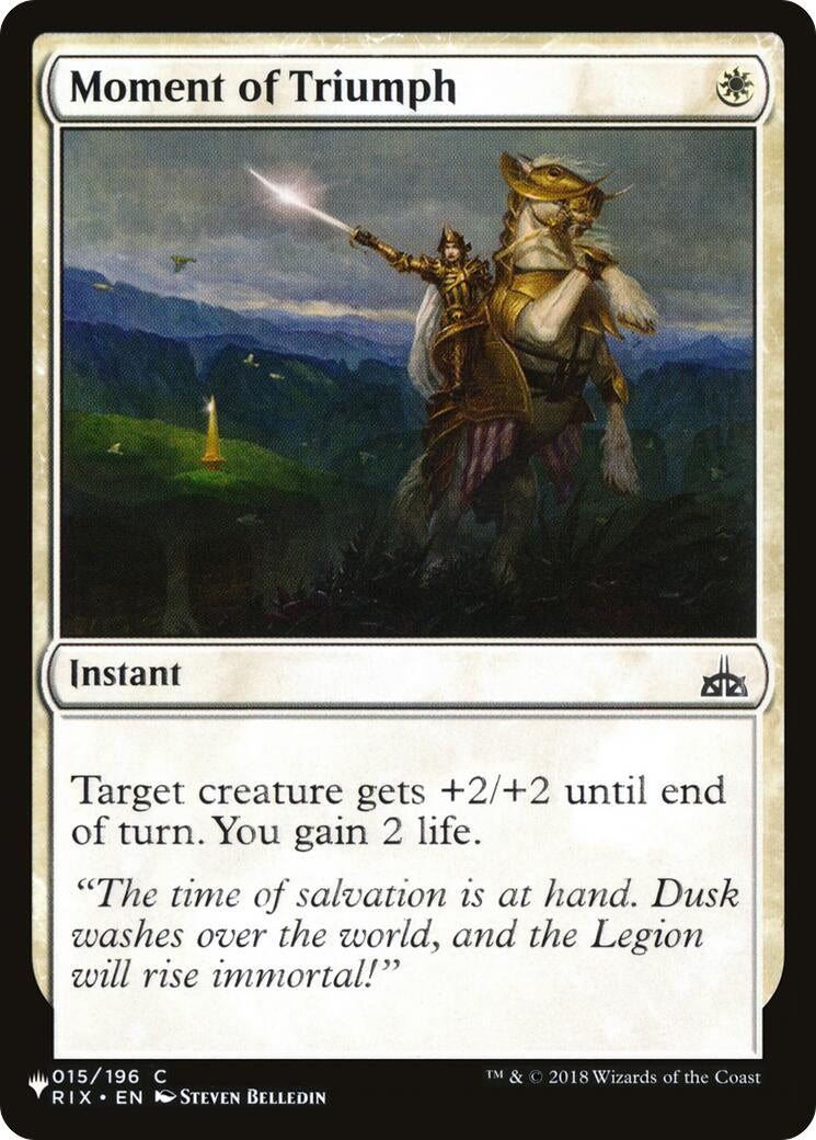 Image for Moment of Triumph (015/196) [The List Reprints] - Magic: The Gathering