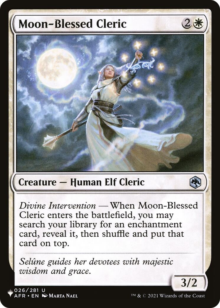 Image for Moon-Blessed Cleric (026/281) [The List Reprints] - Magic: The Gathering