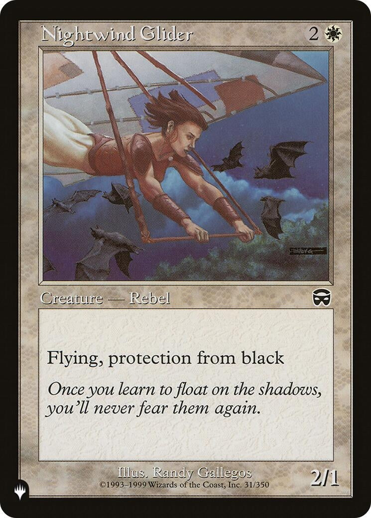 Image for Nightwind Glider (31/350) [The List Reprints] - Magic: The Gathering