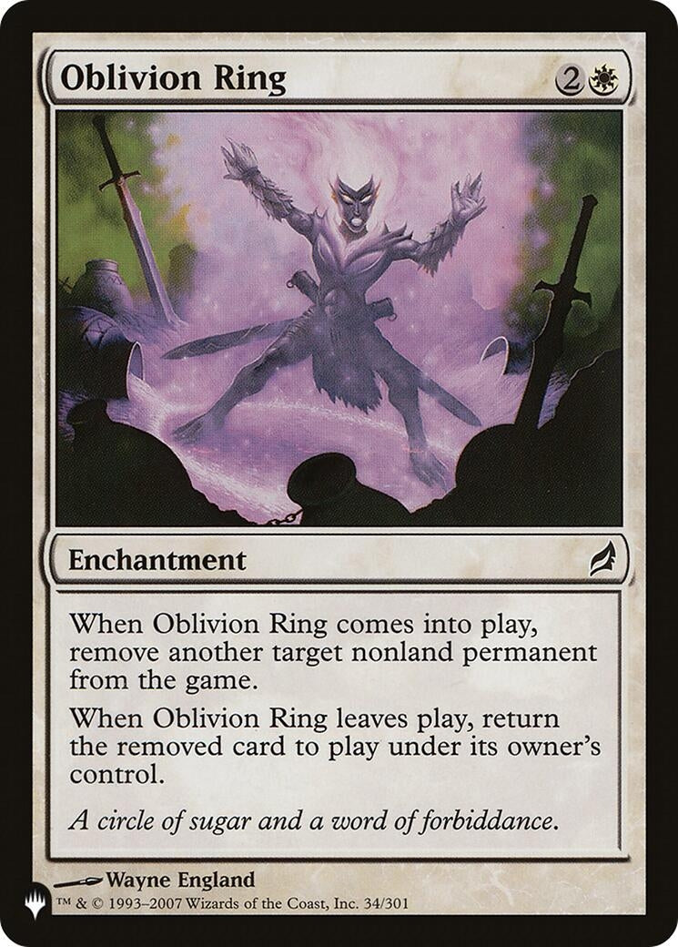 Image for Oblivion Ring (34/301) [The List Reprints] - Magic: The Gathering