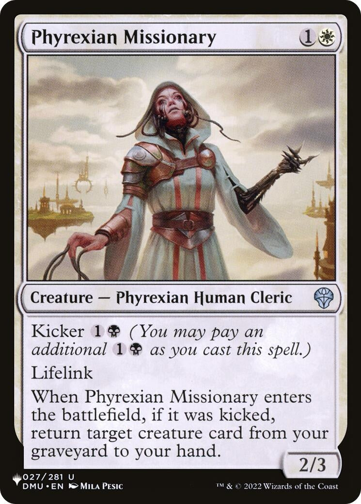 Image for Phyrexian Missionary (027/281) [The List Reprints] - Magic: The Gathering