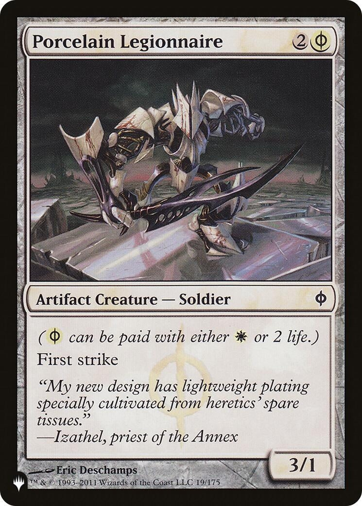 Image for Porcelain Legionnaire (19/175) [The List Reprints] - Magic: The Gathering