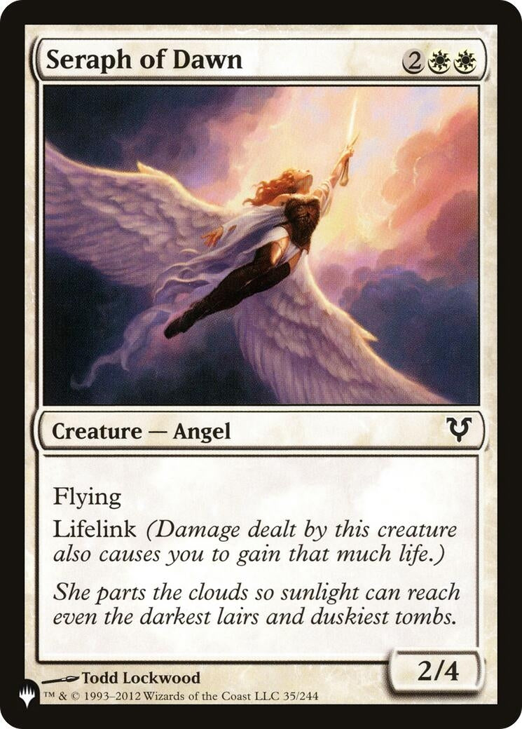Image for Seraph of Dawn (35/244) [The List Reprints] - Magic: The Gathering