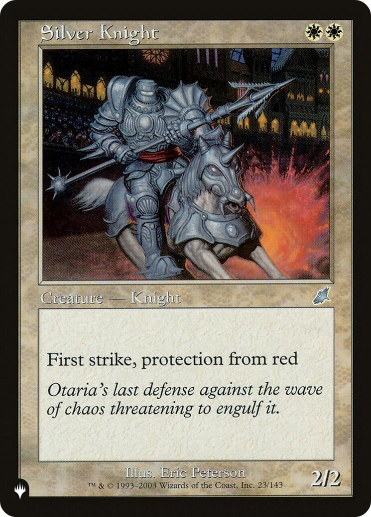 Image for Silver Knight (23/143) [The List Reprints] - Magic: The Gathering