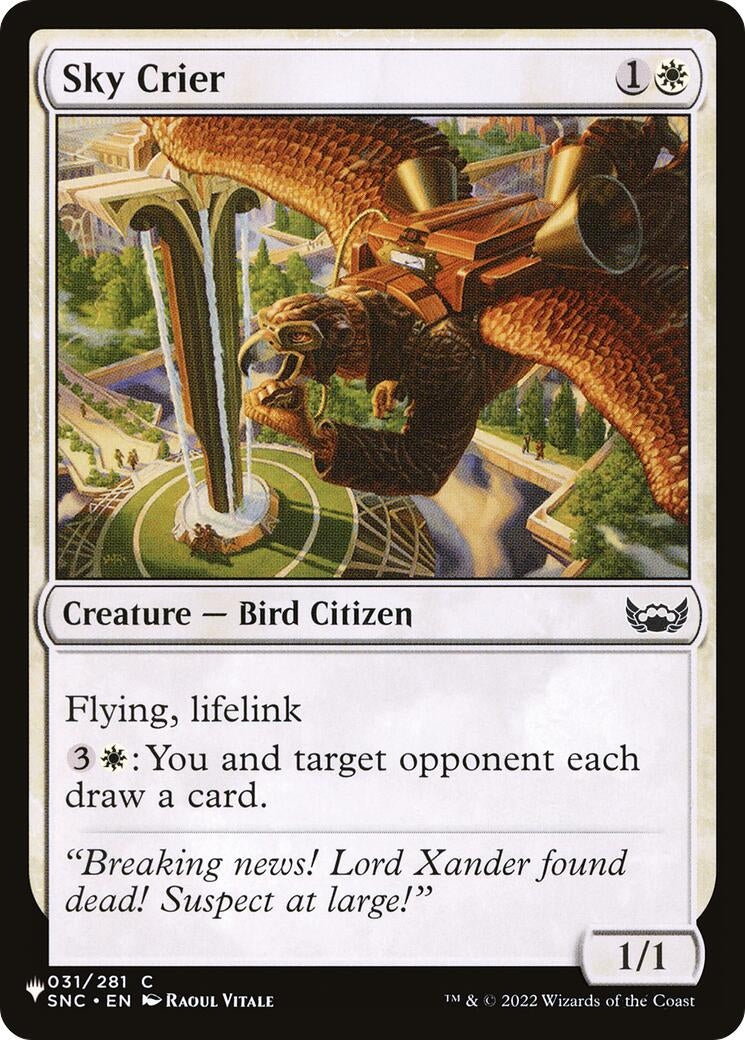 Image for Sky Crier (031/281) [The List Reprints] - Magic: The Gathering