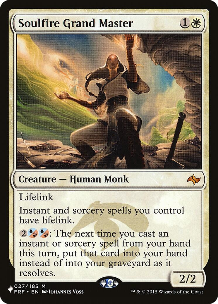 Image for Soulfire Grand Master (027/185) [The List Reprints] - Magic: The Gathering