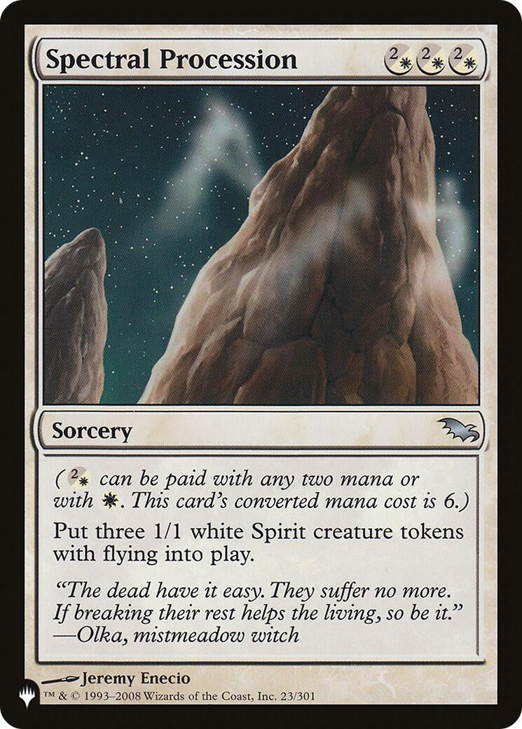 Image for Spectral Procession (23/301) [The List Reprints] - Magic: The Gathering